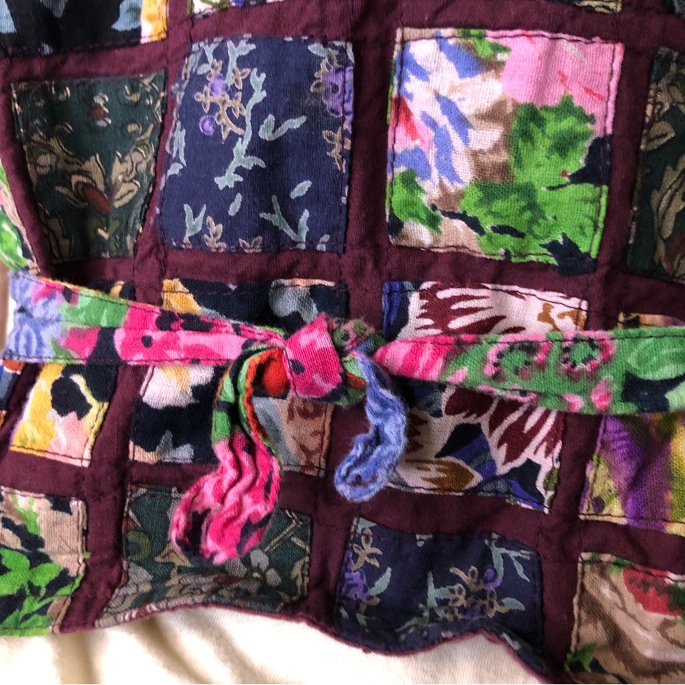 Vintage Patchwork Cotton Vest - image 5